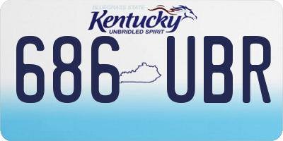 KY license plate 686UBR