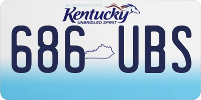 KY license plate 686UBS