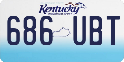 KY license plate 686UBT