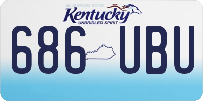 KY license plate 686UBU