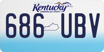 KY license plate 686UBV