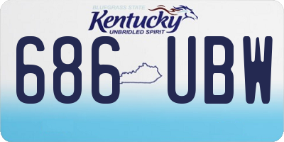 KY license plate 686UBW