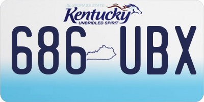 KY license plate 686UBX