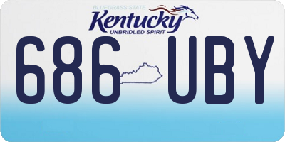 KY license plate 686UBY
