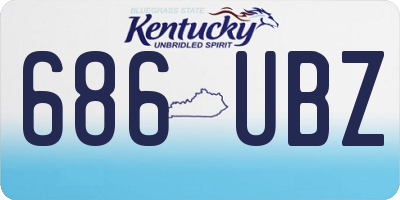 KY license plate 686UBZ