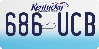 KY license plate 686UCB