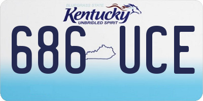 KY license plate 686UCE