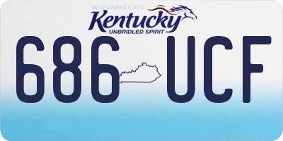 KY license plate 686UCF