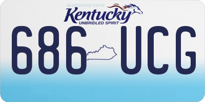 KY license plate 686UCG