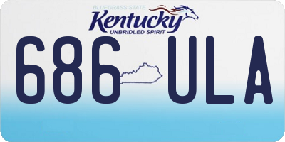 KY license plate 686ULA