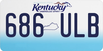 KY license plate 686ULB