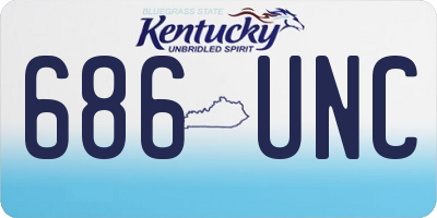 KY license plate 686UNC