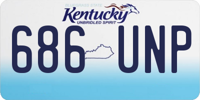 KY license plate 686UNP