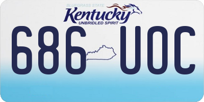 KY license plate 686UOC