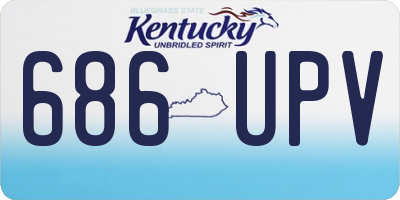 KY license plate 686UPV