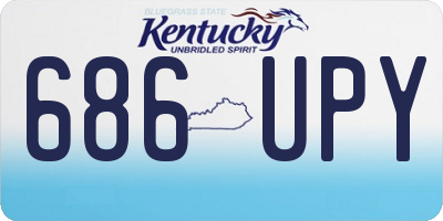 KY license plate 686UPY