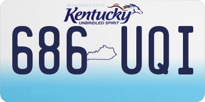 KY license plate 686UQI