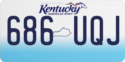 KY license plate 686UQJ