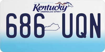 KY license plate 686UQN