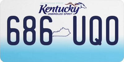 KY license plate 686UQO
