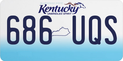 KY license plate 686UQS