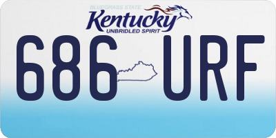 KY license plate 686URF