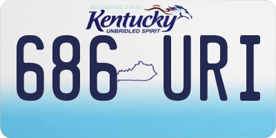 KY license plate 686URI
