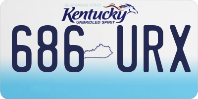 KY license plate 686URX
