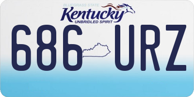 KY license plate 686URZ