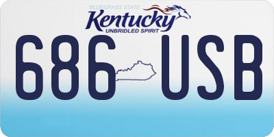 KY license plate 686USB