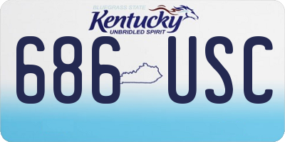 KY license plate 686USC