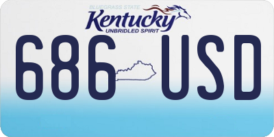 KY license plate 686USD