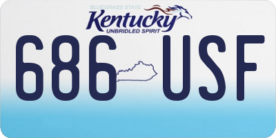 KY license plate 686USF