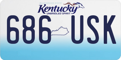 KY license plate 686USK
