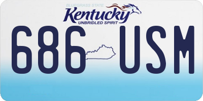 KY license plate 686USM