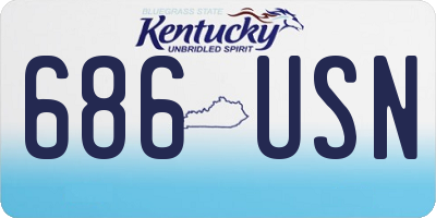 KY license plate 686USN
