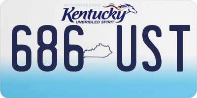 KY license plate 686UST
