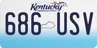 KY license plate 686USV