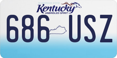 KY license plate 686USZ