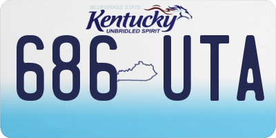 KY license plate 686UTA