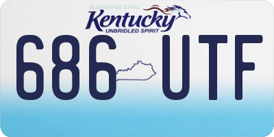 KY license plate 686UTF