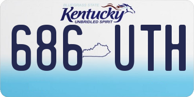KY license plate 686UTH
