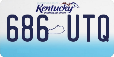 KY license plate 686UTQ