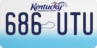 KY license plate 686UTU