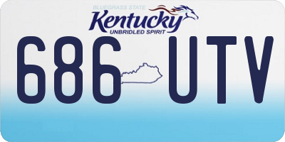 KY license plate 686UTV