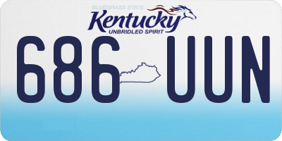KY license plate 686UUN