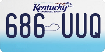 KY license plate 686UUQ