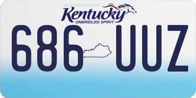 KY license plate 686UUZ