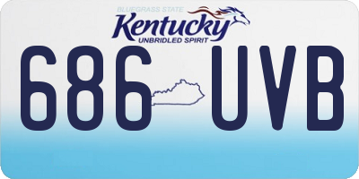 KY license plate 686UVB
