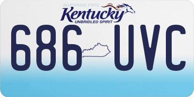 KY license plate 686UVC